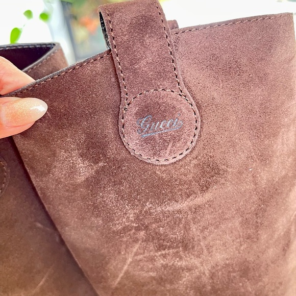 Gucci brown suede boots, size 35 - Picture 6 of 14